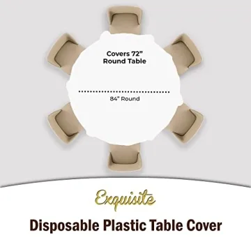 Premium 84" Plastic Tablecloths - 12 Pack