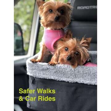 Snazzi Pet Teacup Dog Harness - XXS Dog Harness - Soft Mesh Step in Dog Harness No Pull - Adjustable Dog Harness - Dog Harness Small Size Dog 2-25 lbs Mini, Toy Yorkie (Red, XS 9.0"-11.5" 2-4 lbs)