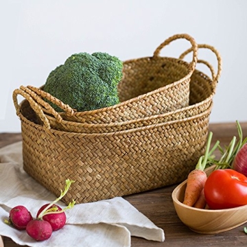Natural Seagrass Woven Baskets for Stylish Storage