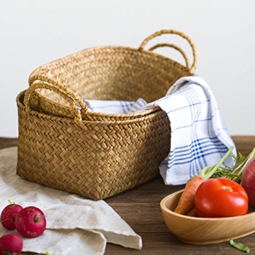 Natural Seagrass Woven Baskets for Stylish Storage