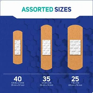 Care Science Fabric Adhesive Bandages, 100 ct Assorted Sizes | Flexible + Breathable Protection Helps Prevent Infection for First Aid and Wound Care