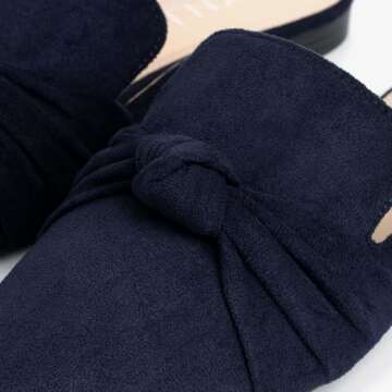 Stylish Memory Foam Mules for Women with Bowknot Detail