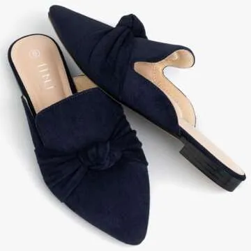 Stylish Memory Foam Mules for Women with Bowknot Detail