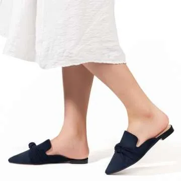 Stylish Memory Foam Mules for Women with Bowknot Detail