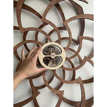 Handmade Kinetic Wooden Wall Art - Unique Home Decor