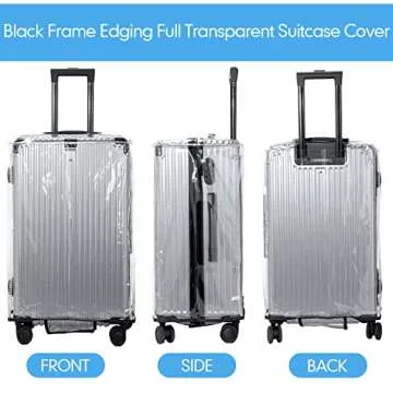 Sherr 3 Pieces Clear Luggage Covers for Suitcase Waterproof Luggage Protector Baggage Protective Cover for Travel(Fits Most 20" to 28" Luggage)