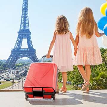 Sherr 3 Pieces Clear Luggage Covers for Suitcase Waterproof Luggage Protector Baggage Protective Cover for Travel(Fits Most 20" to 28" Luggage)