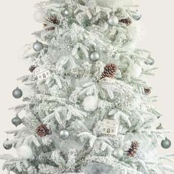 KI Store Gray Christmas Balls 34pcs 2.36-Inch Christmas Tree Decoration Ornaments for Xmas Tree Holiday Wreath Garland Decor Ornaments Hooks Included