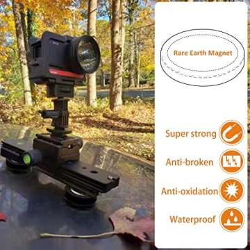 MUTUACTOR 4Pack Pull-Force 40lb Strong Rubber Coated Neodymium Magnets with Male Threaded Stud M6,Non-Slip Magnetic Mounting Rare Earth Magnets Heavy Duty for LED Signal Lighting Miniature Equipments