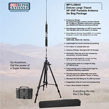 Top Portable HF + VHF Antenna with Easy Setup