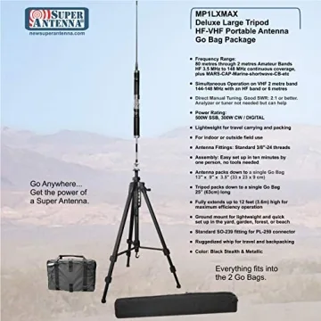 Top Portable HF + VHF Antenna with Easy Setup