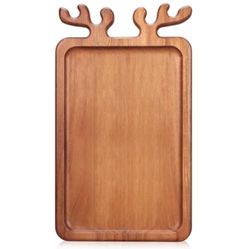 Decor Christmas Appetizer Platter for Xmas Charcuterie Board Wood Tray Kitchen Xmas Decoration Woode...