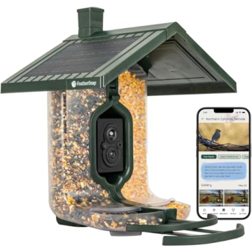 FeatherSnap Scout Wi-Fi Solar Powered Smart Bird Feeder with HD Capture