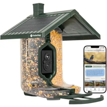 FeatherSnap Scout Wi-Fi Solar Powered Smart Bird Feeder with HD Capture