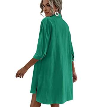 Zeagoo Womens Coordinated Outfit Casual 2 Piece Tracksuit Loose Button Blouse Shirt Top High Wasit E...