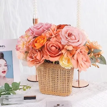 Champagne Silk Rose Flowers for DIY Wedding Decor