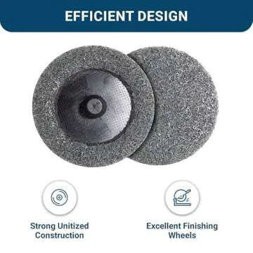 Benchmark Abrasives 2 Inch Sanding Discs Quick Change Silicon Carbide Surface Preparation Wheels, Polishing Wheel for Drill & Die Grinder Sanding Disc, Paint Stripper & Removal - (10 Pack)(Grey)