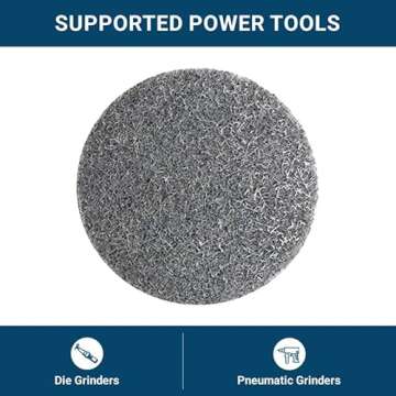 Benchmark Abrasives 2 Inch Sanding Discs Quick Change Silicon Carbide Surface Preparation Wheels, Polishing Wheel for Drill & Die Grinder Sanding Disc, Paint Stripper & Removal - (10 Pack)(Grey)