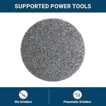 Benchmark Abrasives 2 Inch Sanding Discs Quick Change Silicon Carbide Surface Preparation Wheels, Polishing Wheel for Drill & Die Grinder Sanding Disc, Paint Stripper & Removal - (10 Pack)(Grey)