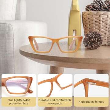 Reading Glasses Women Readers Blue Light Blocking Eye Glasses Bluelight Lentes De Lectura Fashion Eyeglasses Stylish Designer Cute 3 Pack 2.0 2.0+ Assorted Strength Trendy Strong Black Brown Tortoise