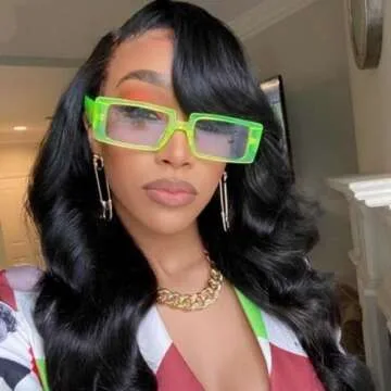SORVINO Trendy Rectangle Sunglasses for Women Vintage 90s Retro Fashion Narrow Cool Square Sunglasses