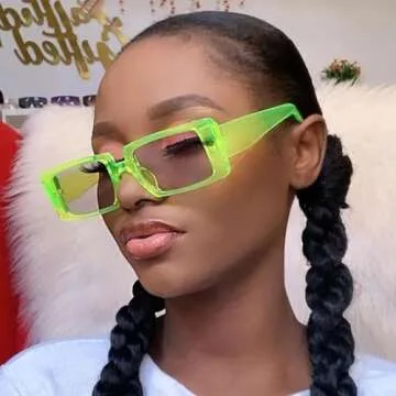 SORVINO Trendy Rectangle Sunglasses for Women Vintage 90s Retro Fashion Narrow Cool Square Sunglasses