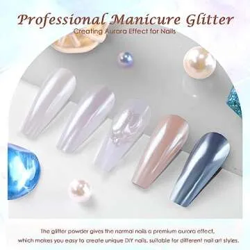 Laza White Chrome Nail Powder for Stunning Glazed Nails