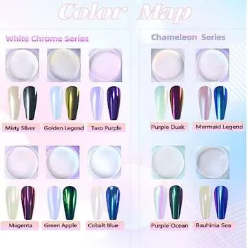 Laza White Chrome Nail Powder for Stunning Glazed Nails