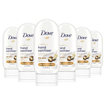 Dove Nourishing Hand Sanitizer: Shea Butter & Vanilla Antibacterial Gel for Ultimate Hydration 2 oz ...