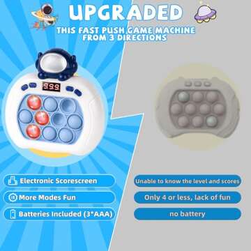 Upgraded Quick Push Game Pop Bubble Up Toys for Kids, Funny Toys for Boys Kids Ages 5-7 8-13 Kids Ch...