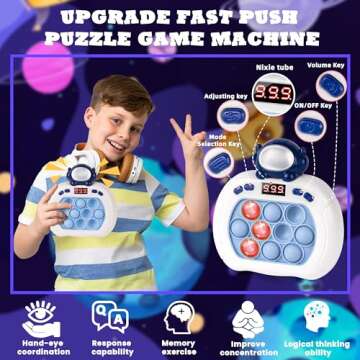 Upgraded Quick Push Game Pop Bubble Up Toys for Kids, Funny Toys for Boys Kids Ages 5-7 8-13 Kids Christmas Birthday Gifts for 3-12 Year Old Boys, Handheld Puzzle Game Stocking Stuffers for Kids
