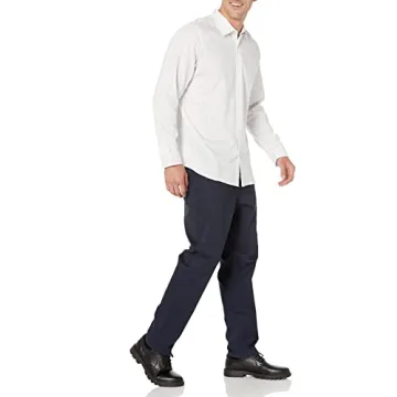 Men's Slim-Fit Long-Sleeve Stretch Dress Shirt