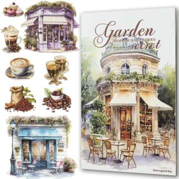 Flower Stickers for Scrapbooking,Vintage Natural Stickers 20Page 120pcs Transparent Scrapbook Suppli...