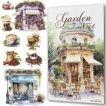 Flower Stickers for Scrapbooking,Vintage Natural Stickers 20Page 120pcs Transparent Scrapbook Suppli...