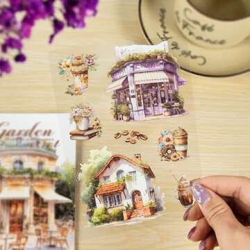 Flower Stickers for Scrapbooking,Vintage Natural Stickers 20Page 120pcs Transparent Scrapbook Supplies Journal Stickers Book for Card Making Journaling Envelopes DIY