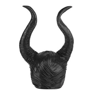 Instenira 1x Maleficent Headpiece Costume Halloween Hat Maleficent Queen Horns Black