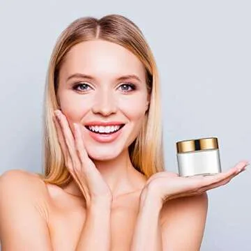 16 Pieces 2 oz Plastic Jars with Lids Gold Plastic Containers Round Clear Leak Proof Cosmetic Container Jars for Lotions Ointments Travel Cosmetic Cream Make up Storage(Gold,60 ml/ 2 oz)