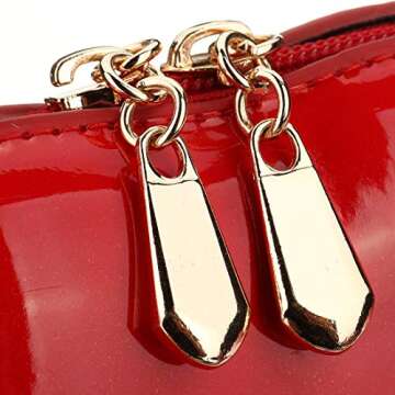 Women Leather Lips-shaped Evening Clutch Purses Crossbody Bags Vintage Banquet Handbag (Red)