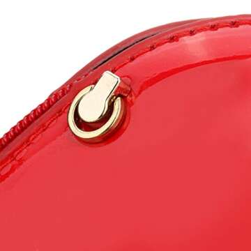Women Leather Lips-shaped Evening Clutch Purses Crossbody Bags Vintage Banquet Handbag (Red)