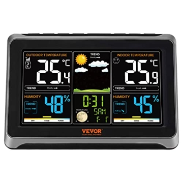 VEVOR Weather Station with Large Color Display and Sensors