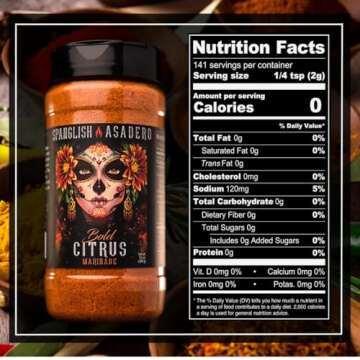 Spanglish Asadero 10oz Bold Citrus Marinade | Mexican Seasoning for Steak, Chicken, Pork, Lamb, and ...
