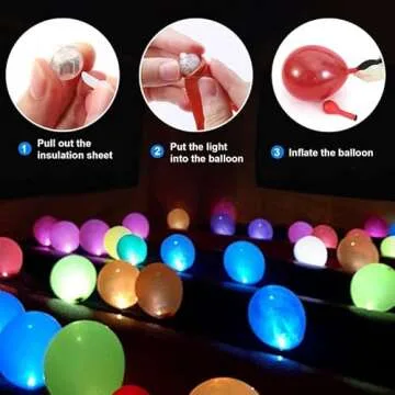 ZGWJ 100PCs Mini Led Lights for Paper Lantern, Led Balloons Light up Balloons for Neon Party Lights Easter Eggs Christmas Halloween Birthday Party Wedding Decoration