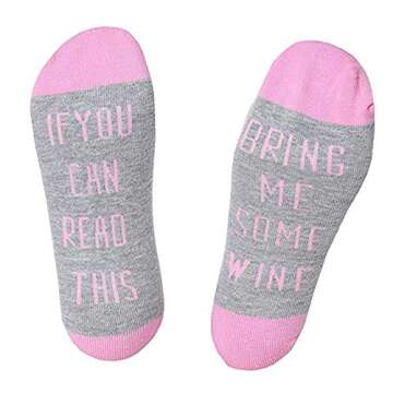 Fun Christmas Socks Bring Me Wine for Men and Women