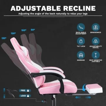 Ergonomic Gaming Chair with Massage Support and Style