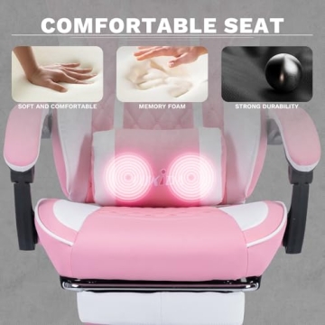 Ergonomic Gaming Chair with Massage Support and Style