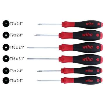 Wiha 36291 6-Piece Torx Screwdriver Set for All Users