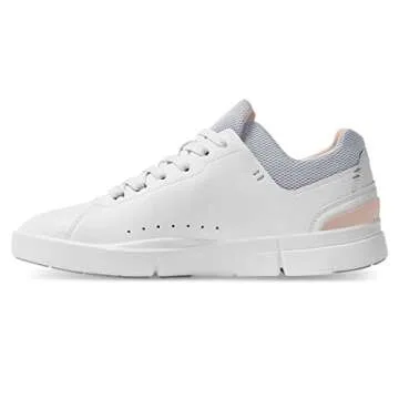 On Women's The Roger Advantage Sneakers, White/Rose, 8 Medium US