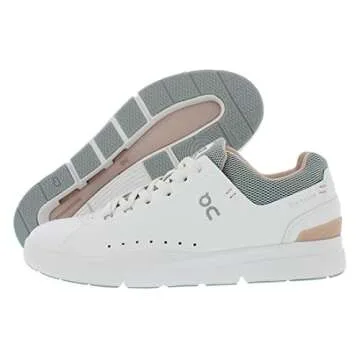 On Women's The Roger Advantage Sneakers, White/Rose, 8 Medium US