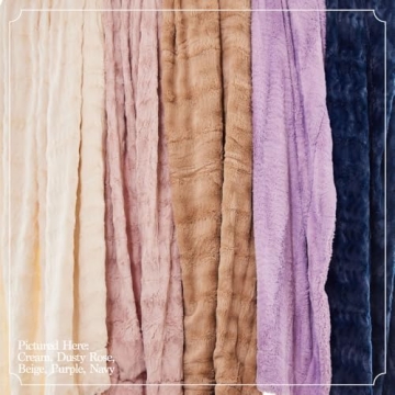 Faux Fur Throw Blanket - Soft & Cozy Home Decor