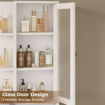 Tiptiper Large Makeup Vanity with Lights, Vanity Table with Charging Station Vanity Desk with Mirror and 10 LED Light Bulbs, Makeup Table with 5 Drawers, Nightstand and Storage Shelves, White & Gold